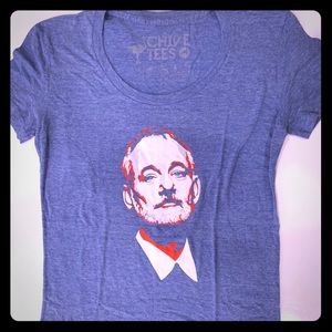 24 HOUR SALE Light Blue Chive Bill Murray Shirt